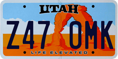 UT license plate Z470MK