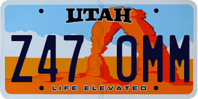 UT license plate Z470MM