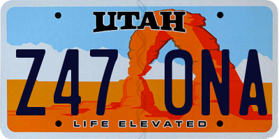 UT license plate Z470NA