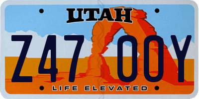 UT license plate Z470OY