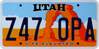 UT license plate Z470PA