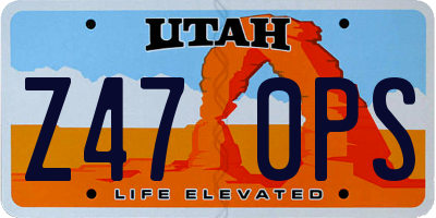 UT license plate Z470PS