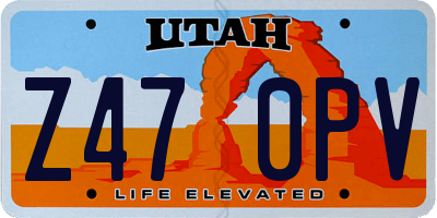 UT license plate Z470PV