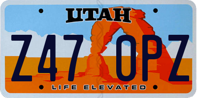 UT license plate Z470PZ