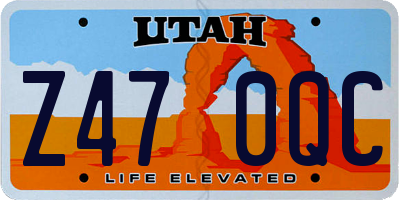 UT license plate Z470QC