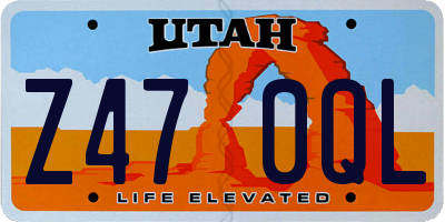 UT license plate Z470QL