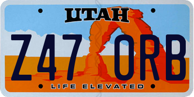 UT license plate Z470RB