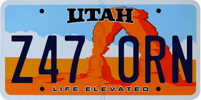 UT license plate Z470RN