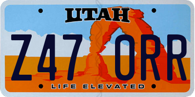 UT license plate Z470RR
