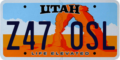 UT license plate Z470SL