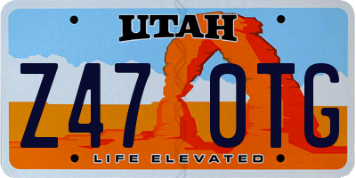 UT license plate Z470TG