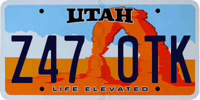 UT license plate Z470TK