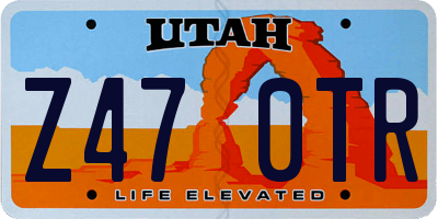 UT license plate Z470TR