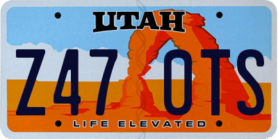 UT license plate Z470TS