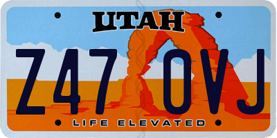 UT license plate Z470VJ