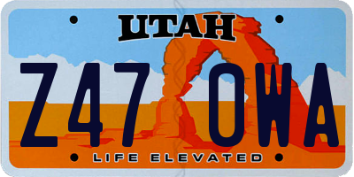 UT license plate Z470WA