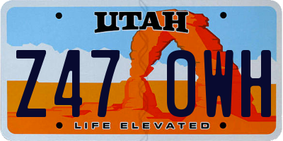 UT license plate Z470WH