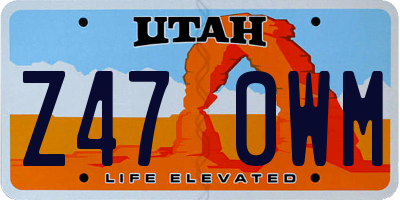 UT license plate Z470WM