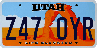 UT license plate Z470YR