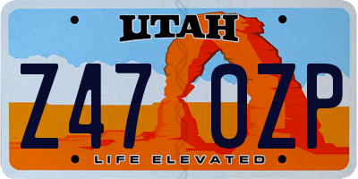 UT license plate Z470ZP