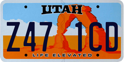 UT license plate Z471CD