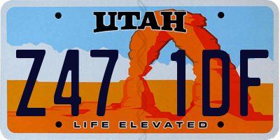 UT license plate Z471DF