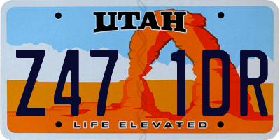 UT license plate Z471DR