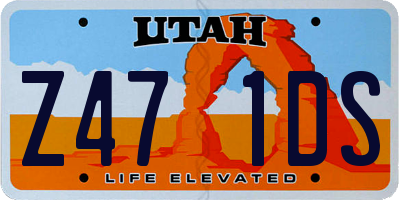 UT license plate Z471DS