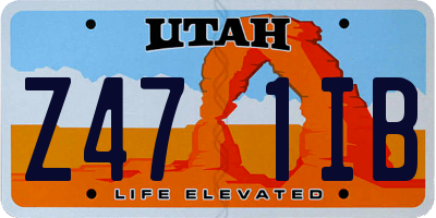 UT license plate Z471IB