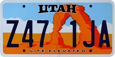 UT license plate Z471JA