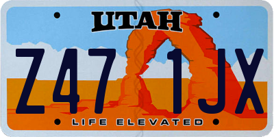 UT license plate Z471JX