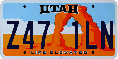 UT license plate Z471LN