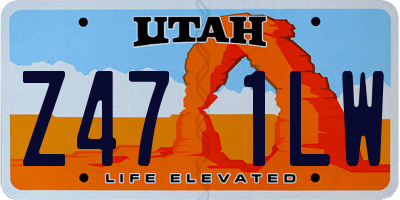 UT license plate Z471LW