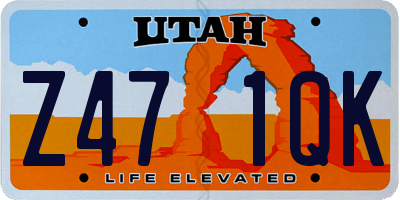 UT license plate Z471QK