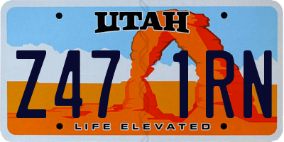 UT license plate Z471RN
