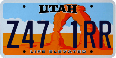 UT license plate Z471RR