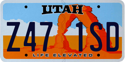 UT license plate Z471SD