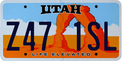 UT license plate Z471SL