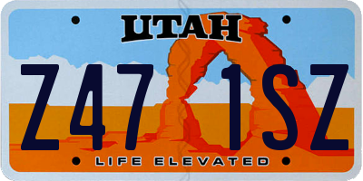 UT license plate Z471SZ