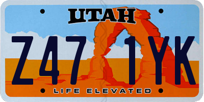 UT license plate Z471YK