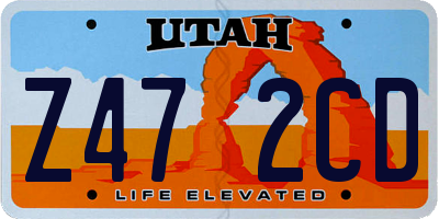 UT license plate Z472CD