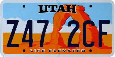 UT license plate Z472CF
