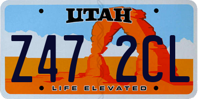 UT license plate Z472CL