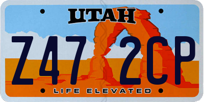 UT license plate Z472CP