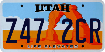 UT license plate Z472CR