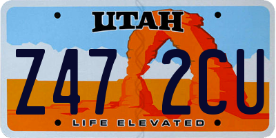 UT license plate Z472CU