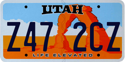 UT license plate Z472CZ
