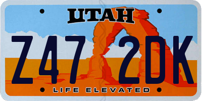 UT license plate Z472DK
