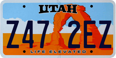 UT license plate Z472EZ