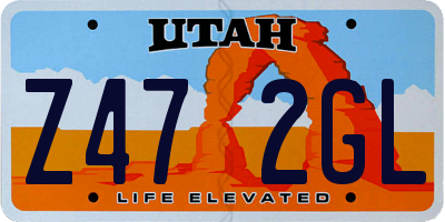 UT license plate Z472GL